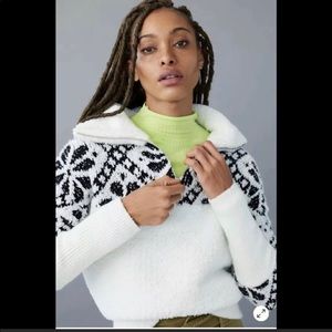 NWT Maia Cropped quarter zip pullover